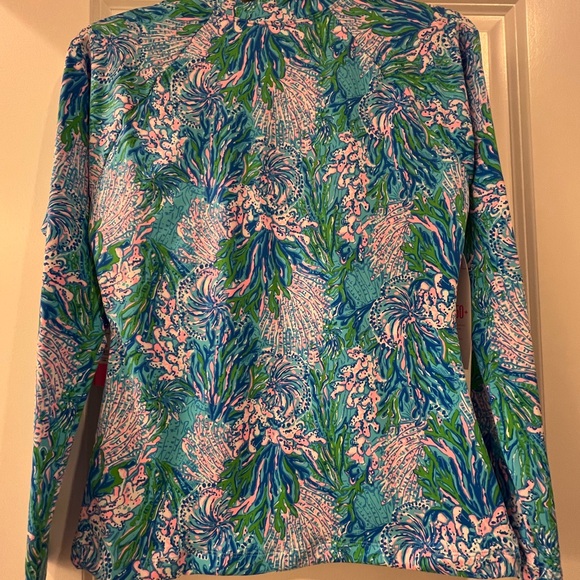 Lilly Pulitzer Nayte Rashguard Swim Top NWT las olas aqua - Picture 3 of 7